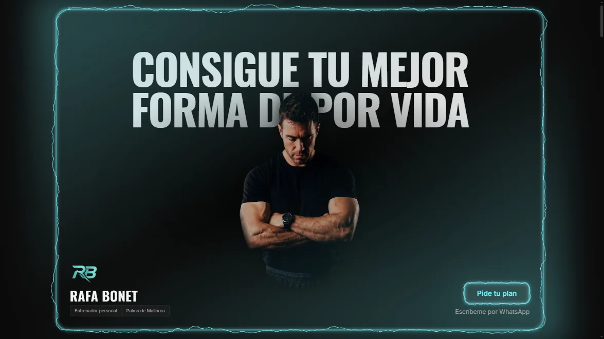 Portada de Rafa Bonet con el titular y el marco de neón